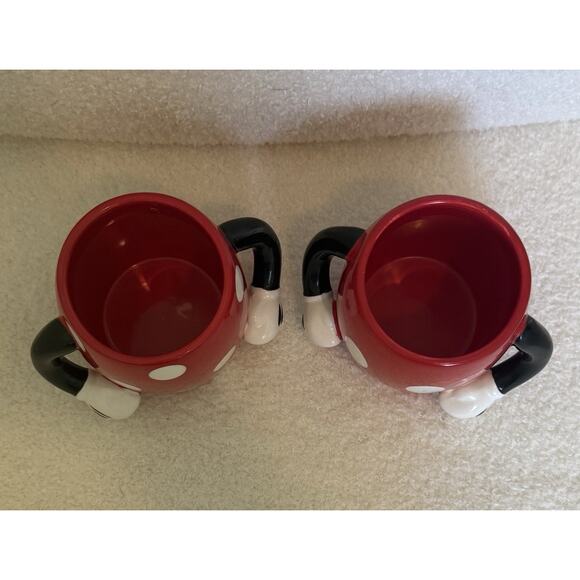 Disney Mickey & Minnie Mouse Double Handle Coffee Cup Mugs Galerie Polka Dot - Picture 4 of 7